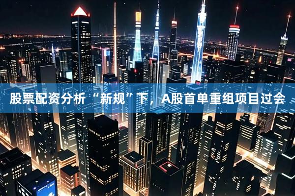 股票配资分析 “新规”下，A股首单重组项目过会