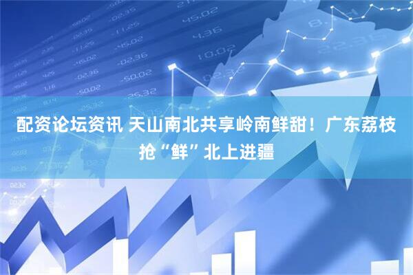 配资论坛资讯 天山南北共享岭南鲜甜！广东荔枝抢“鲜”北上进疆